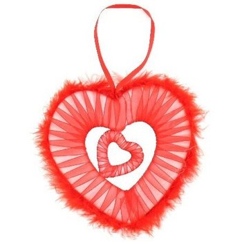 Cuore Decorativo Rosso (Set da 2)