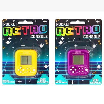 MINI CONSOLE RETRO GAME CON PORTACHIAVI - 26 GIOCHI (6 pz.)