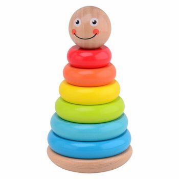 JOUECO - Torre impilabile in legno - Per bambini dai 12 mesi (1 pz.)