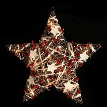 GRANDE STELLA DI NATALE LUMINOSA DECORATIVA 45 CM (2 pz.)
