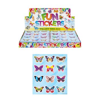 ADESIVI FUN STICKERS – MODELLO: FARFALLE (120 pz.)