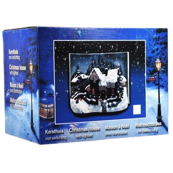 Villaggio di Natale a Forma di Libro con Illuminazione Glow
