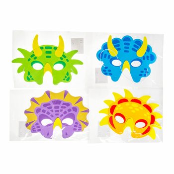 MIX MASCHERE IN GOMMA PIUMA DINOSAURI (60 pz.)