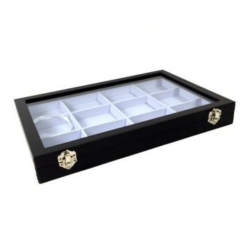 Espositore per Perle con Coperchio Bianco, 12 Scomparti