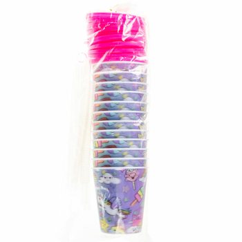 BICCHIERE / COPPA GELATO CON CANNUCCIA &ndash; UNICORNO (12 pz.)