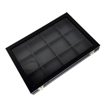 ESPOSITORE PER PERLINE NERO 12 SCOMPARTI + COPERCHIO