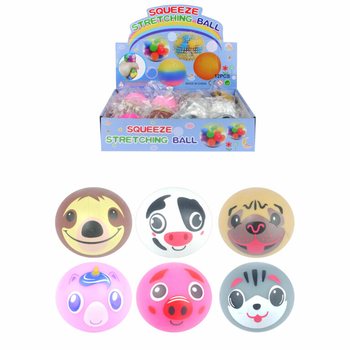MIX ANIMALI SQUEEZE / PALLINE ANTISTRESS IN DISPLAY (12 pz.)
