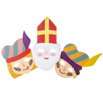 SINTERKLAAS - MASCHERE DI SAN NICOLA E PIET IN GOMMAPIUMA (48 pz)