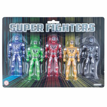 SUPER FIGHTERS - 5 Personaggi d'Azione su Card (6 pz.)