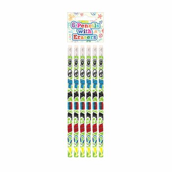 Set Matite e Gomme Gamer (6 pezzi) - Espositore da 24 set