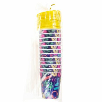 Bicchiere per Bevande / Gelato con Cannuccia - Gamer (12 pz.)