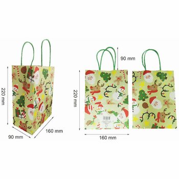 Sacchetti Regalo di Natale in Carta (12 pezzi)