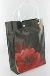 Borsa Regalo / Shopper Nero/Fiore Rosso Large (12 pz)
