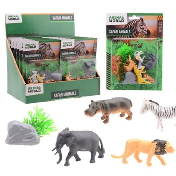ANIMAL WORLD - SET ANIMALI SAFARI 10 PEZZI SU CARD - IN ESPOSITORE (12 pz.)