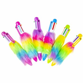 PENNA A SFERA FLUFFY CON 6 COLORI - IN ESPOSITORE (24 pz.)