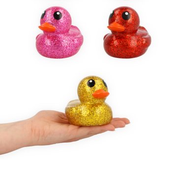 Grandi Paperelle da Bagno Glitterate Colorate - 10x8x8 cm (6 pz.)