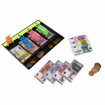 Cassetto Cassa con Soldi Giocattolo Euro - 120 pezzi
