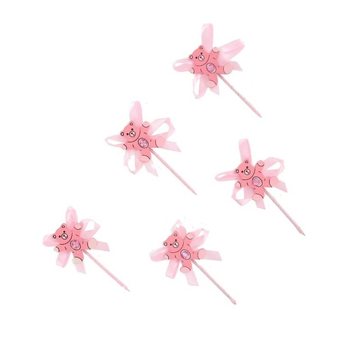 Topper per Cupcake Nascita - Orsetto Rosa (12 pz.)