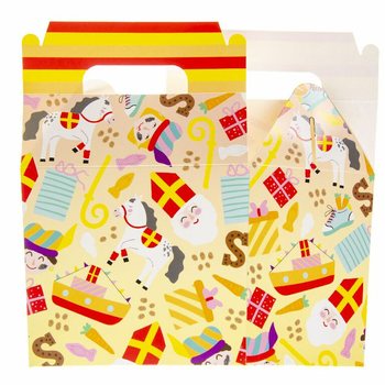 Scatola Men&ugrave; SINTERKLAAS / Scatolina Regalo 14x10x17 cm (12 pz.)
