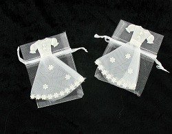 Sacchettino Matrimonio con Abito da Sposa (12 pz.)