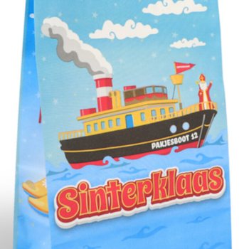 Sacchetti Regalo in Carta San Nicola / Sinterklaas - 16x8x22 cm (12 pezzi)