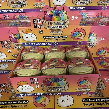 RAGE - Squishy Bun Dumplings GRANDE - EDIZIONE UNICORNO (8.5 x 8.5 x 7.5 cm) (12 pz.)