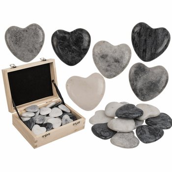 PIETRE NATURALI A CUORE - WORRY STONES (36 pz)