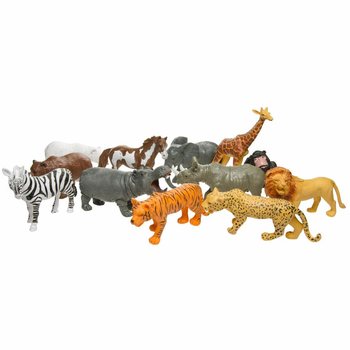GRANDI ANIMALI SELVATICI - PERSONAGGI GIOCATTOLO IN DISPLAY (12 pz.)