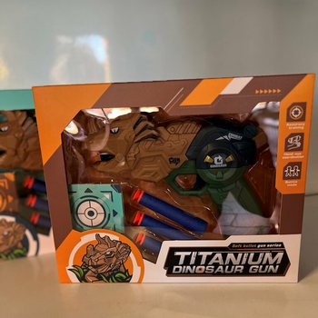 Pistola Dinosauro con Frecce e Bersaglio - Confezione Regalo (Set di 2)