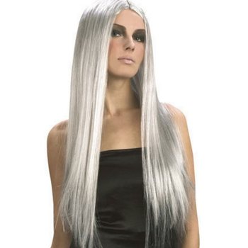 Parrucca Lunga Capelli Grigi (1 pz.)