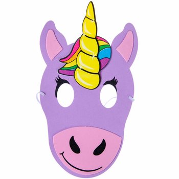 Maschera di Unicorno in Gomma Eva (24 pz.)