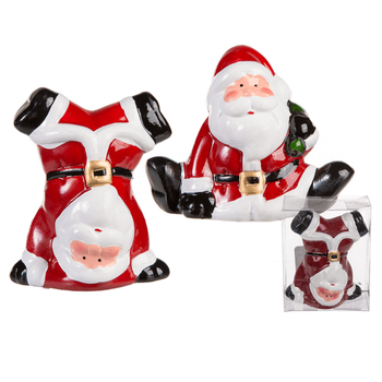 BABBO NATALE IN CERAMICA IN CONFEZIONE REGALO, Circa 9 cm. (24 pz)