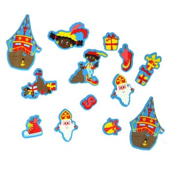 60 Adesivi in Schiuma Sinterklaas e Piet (3 set)