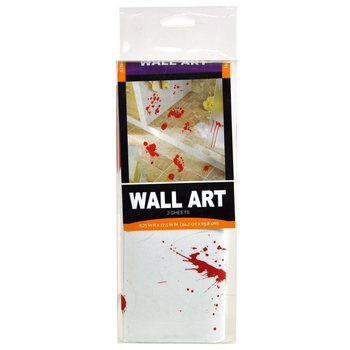 Adesivi Murali Tracce di Sangue Decorazione Halloween (2 pz.)