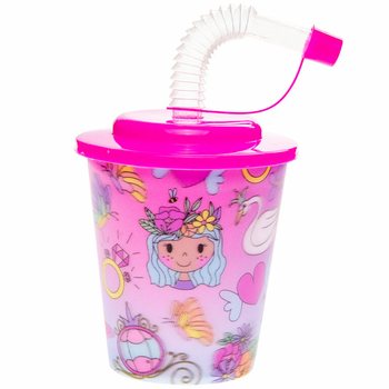 Bicchiere per Bevande e Gelati Principessa con Cannuccia (12 pezzi)