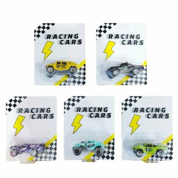 Set di 12 Auto da Corsa Pull Back su Card