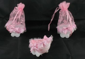 CARROZZINA DECORATIVA - ROSA BEBÈ (20 pz.)