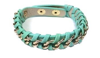 Bracciale intrecciato menta (1 pz)