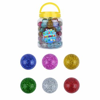 Palline Rimbalzine Glitterate Ø3,3cm (72 pezzi)