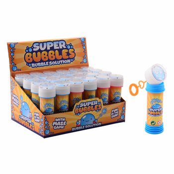 AQUA FUN - BOLLE DI SAPONE, 60ML CON GIOCO DI PAZIENZA IN DISPLAY (24 pz.)