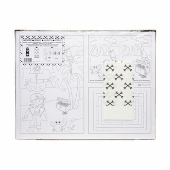 BOX RISTORAZIONE COMPLETA PIRATA - 48x Set Pastelli + 100x Disegni da Colorare + 100x Tovaglioli (248 pz)