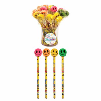 Matite Smiley Allegre con Gomma (24 pezzi)