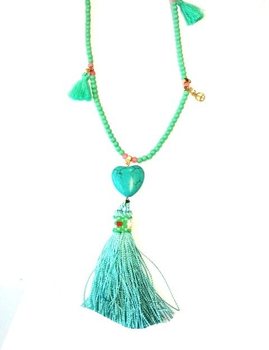 Collana Ibiza con Cuore Turchese (1 pz.)