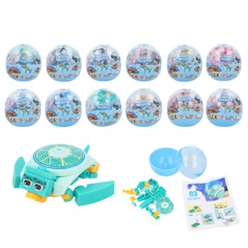 MATTONCINI COSTRUZIONI SEA LIFE IN CAPSULA E DISPLAY (12 pz)