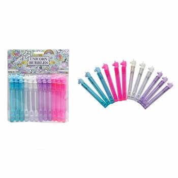 Bacchette per bolle di sapone Unicorno colorate (Conf. da 12 pz.)