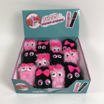BRACCIALETTI A SCATTO IN PELUCHE FUZZY / CLIC (12 pz.)