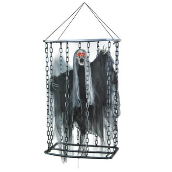 GRANDE CREATURA SOSPESA CON LUCE, SUONO E MOVIMENTO IN GABBIA 52 CM