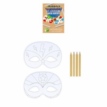 Maschere da Supereroe Eco Friendly da colorare (12 pezzi)