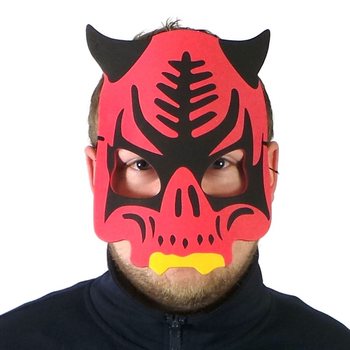 MASCHERA DA DIAVOLO IN GOMMAPIUMA (6 pz.)