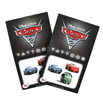 Set 3 Tatuaggi Temporanei Disney Cars 2 per Bambini (50 pz.)